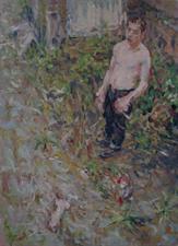 2013-12-24, mister Ivanov and the squirrel, 190x140cm