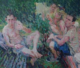 2014-02-21, Competition in a Garden, 120x140cm