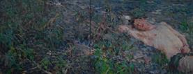 2014-03-17, (the return of) Tumblr.boy on a Vegetable Patch, 110x280cm